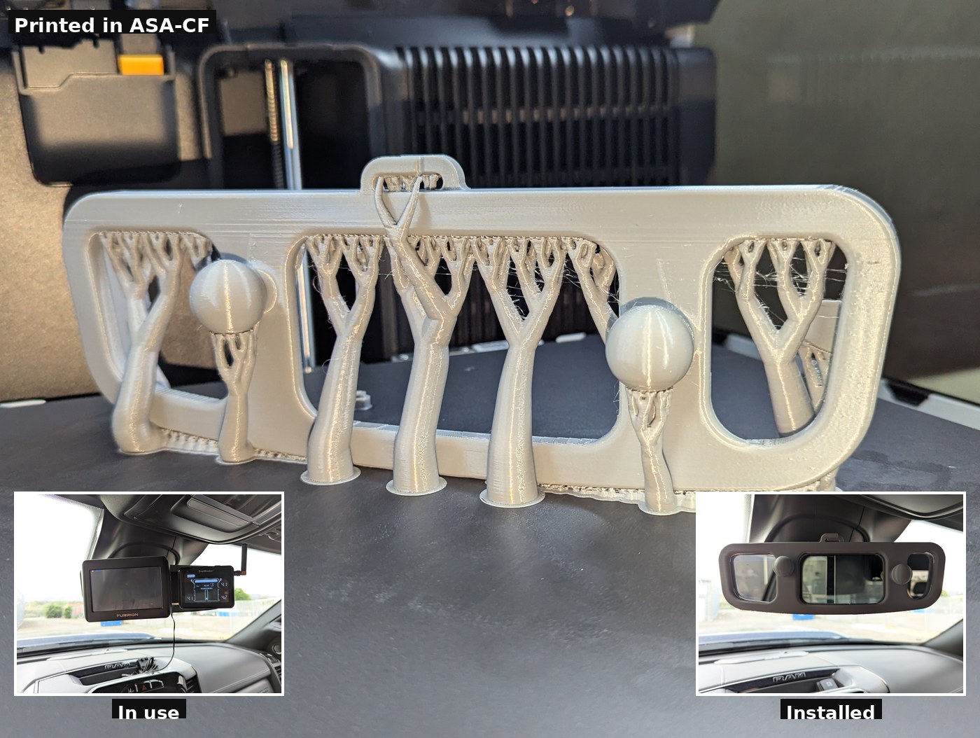 Multi-material 3D printed part fresh off the our large-format printer at Intrawest Machine and Fabricating